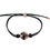 Thumbnail: 12mm Rose Gold Two String Black Leather Adjustable Bracelet (12-1174-CO)