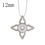 Thumbnail: 12mm 4-Point Star w/Clear Rhinestones w/18" Chain Necklace (12~1125)