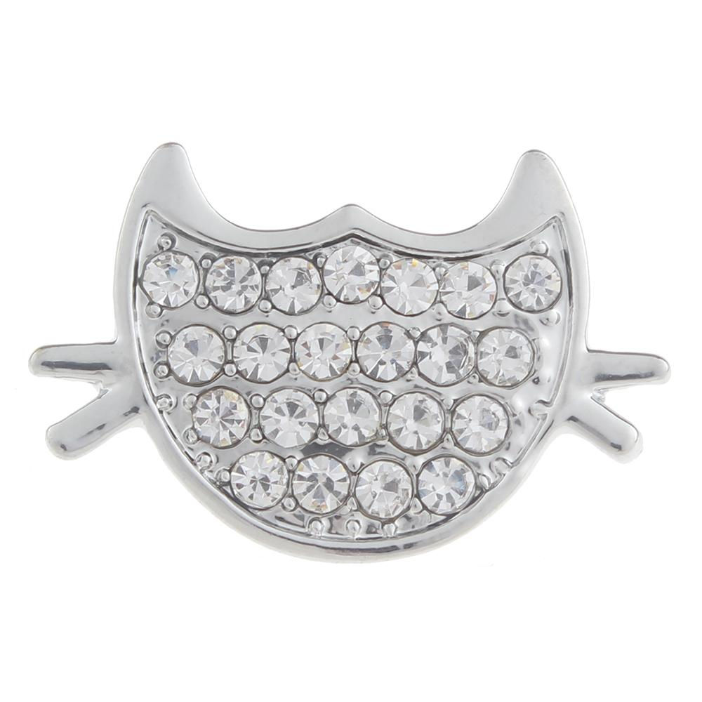 18mm/20mm Clear Rhinestone Cat Head Snap (1820-0548-E3)