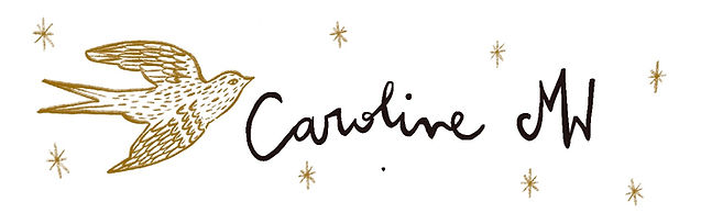logo Caroline MW oiseau avec étoiles