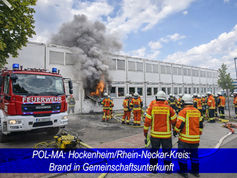 POL-MA: Hockenheim/Rhein-Neckar-Kreis: Brand in Gemeinschaftsunterkunft