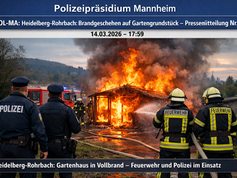 POL-MA: Heidelberg-Rohrbach: Brandgeschehen auf Gartengrundstück- Pressemitteilung Nr. 1