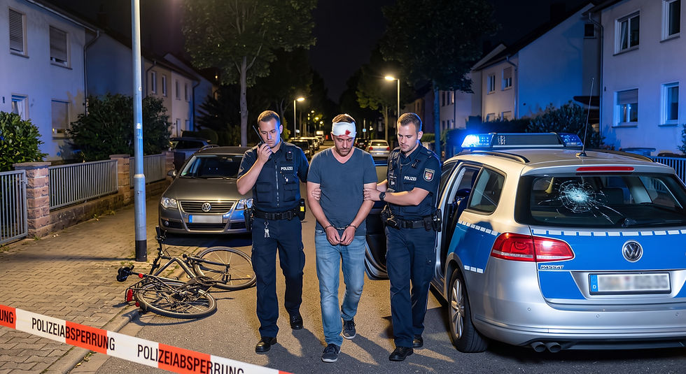 POL-MA: Eppelheim/Rhein-Neckar-Kreis: Betrunkener Radfahrer leistet Widerstand, verletzt sich und beschädigt Streifenwagen