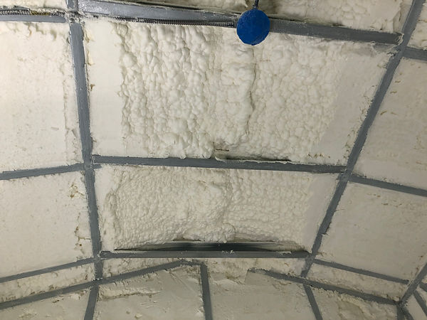 Metal building insulation completed