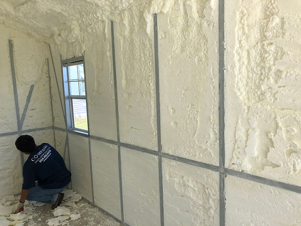 Metal car storage building foam insulation