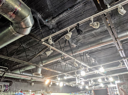 spray foam insulation install on metal b
