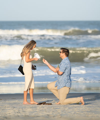 Message in a Bottle Beach Proposal