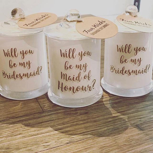 Bridal Party Proposal Candles