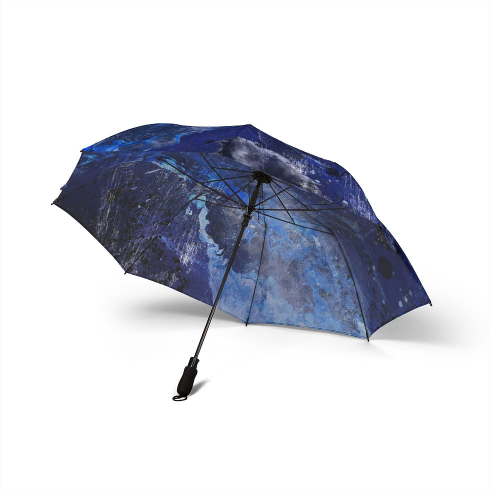 Thumbnail: Abstract Blue Nebula Foldable Umbrella — Compact Semi‑Automatic Travel Umbrella