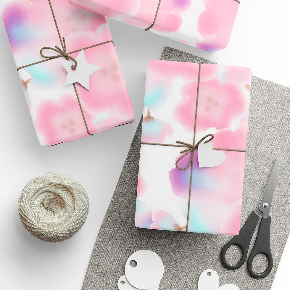 Thumbnail: Pastel Cherry Blossom Wrapping Paper | Floral Gift Wrap Roll