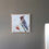 Thumbnail: A 6 x 6cm magnet with a bohemian waxwing bird in the winter, painted by Sophie Parkhill of SP Wildlife Art