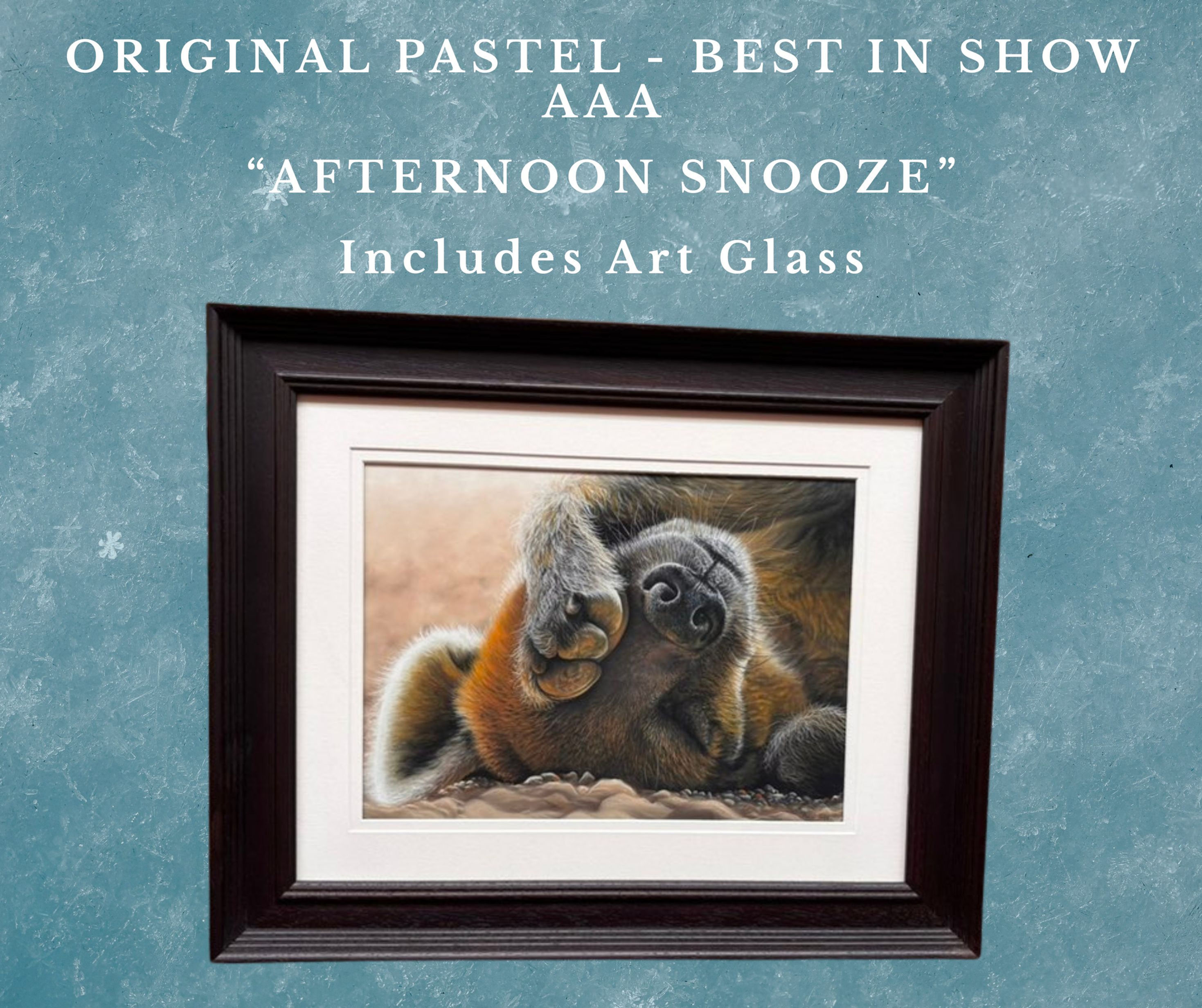 Hyena painting titled Afternoon Snooze, Best In Show with Association of Animal Artists, painted by Sophie Parkhill