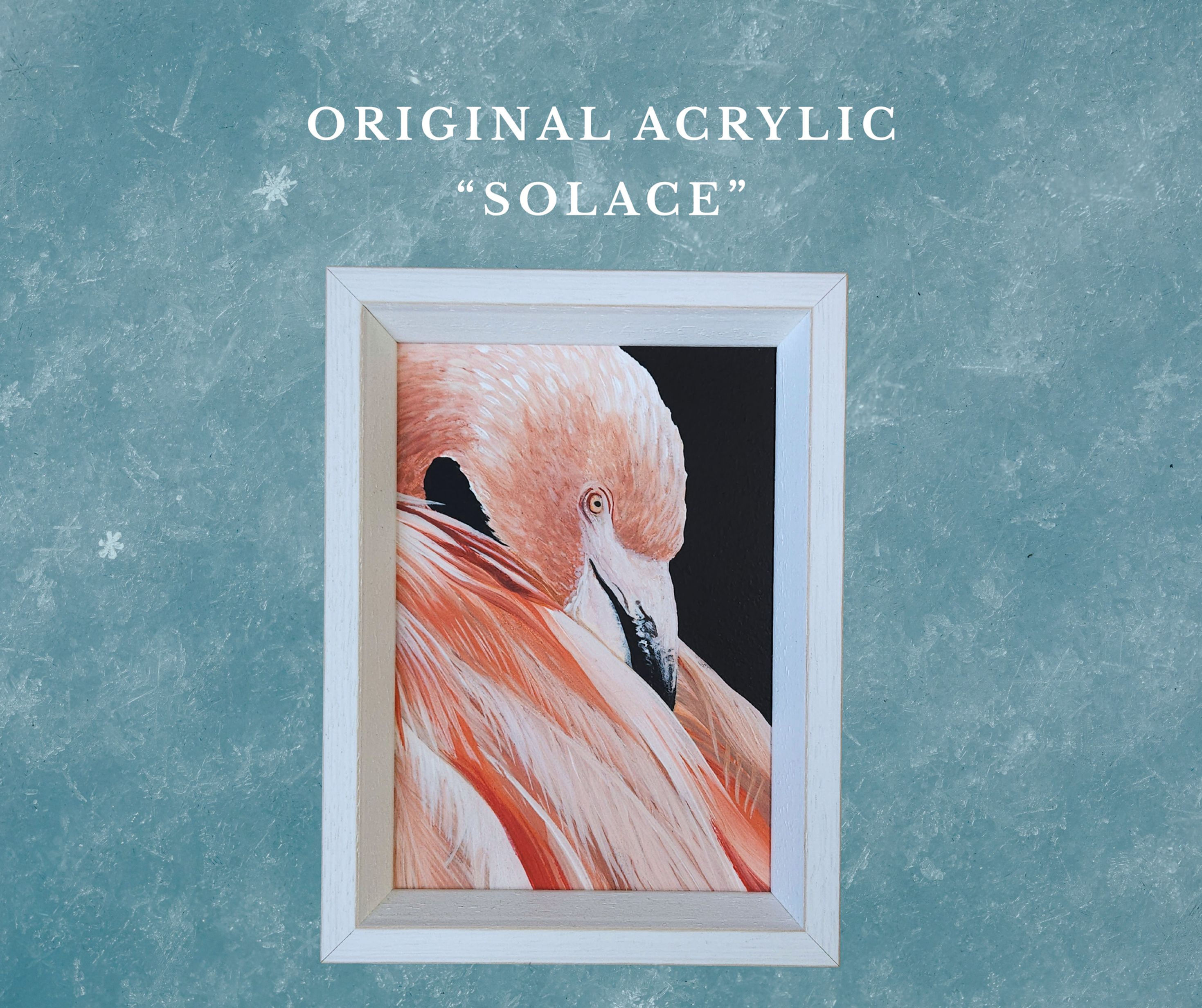 An original painting of a Chilean Flamingo by Sophie Parkhill SP Wildlife Art