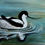 Thumbnail: An original acrylic painting of an Avocet in water, by British artist Sophie Parkhill SP Wildlife Art
