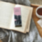 Thumbnail: An african elephant bookmark by artist Sophie Parkhill of SP Wildlife Art with a pink background