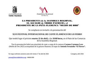 El Festival Internacional de Cante Flamenco de Lo Ferro presenta su 46ª edición en la Asamblea Regional
