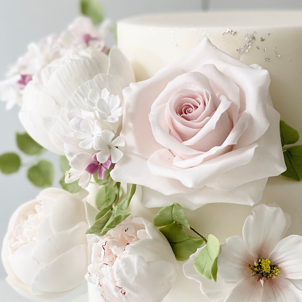 Sugar flowers close-up