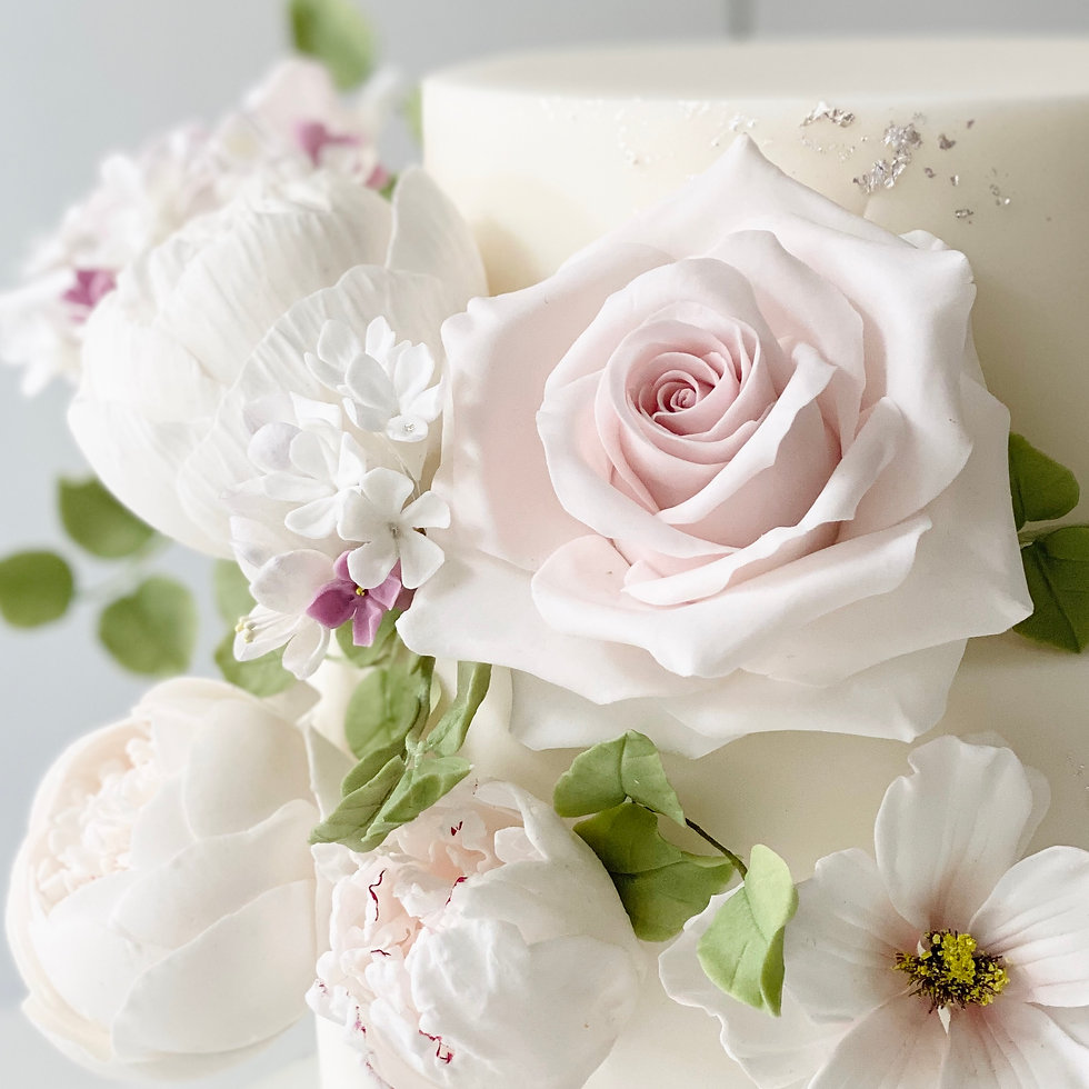 Sugar flowers close-up