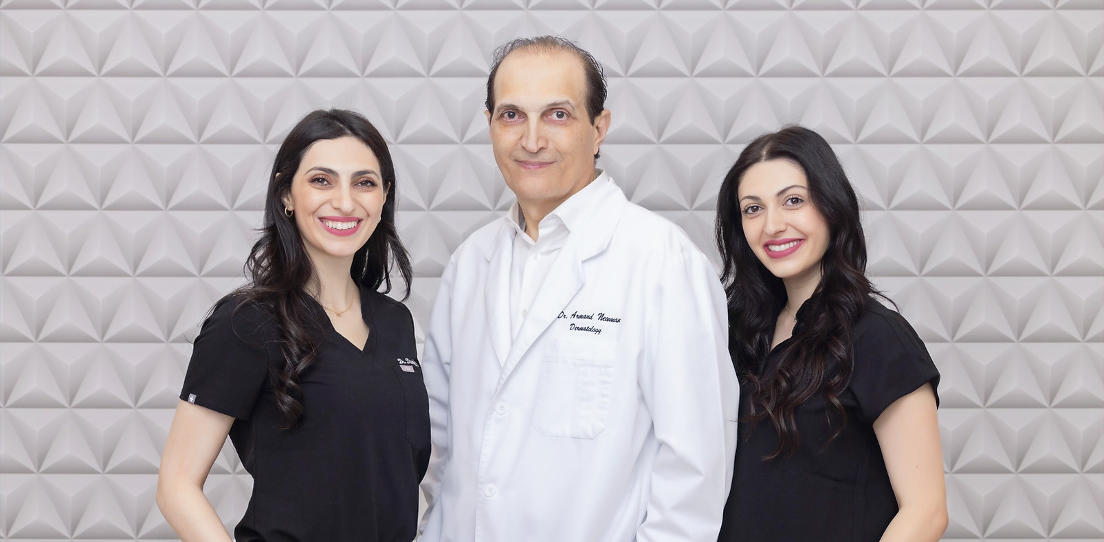 Dr. Armand Newman, Dr. Daniella Newman, and Dr. Gabriella Newman at Newman Dermatology Beverly Hills