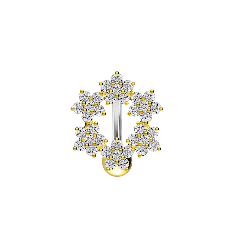 Bauchnabelpiercing Blumen-Kranz Gold