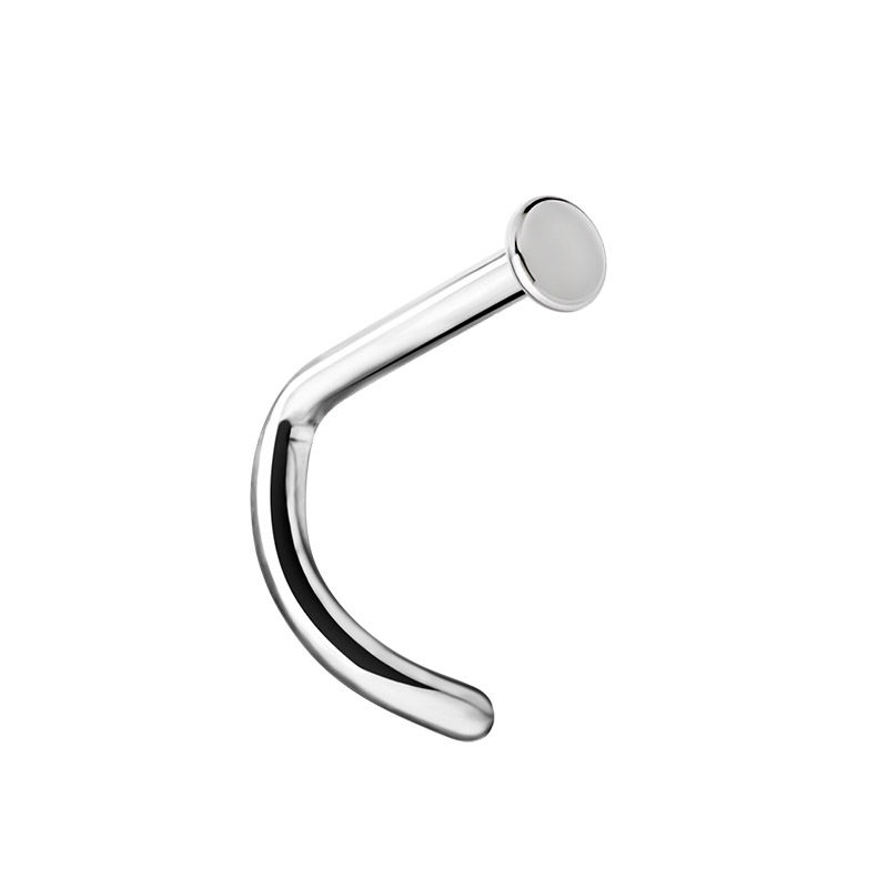 Nasenstecker Platte 1 mm Silber