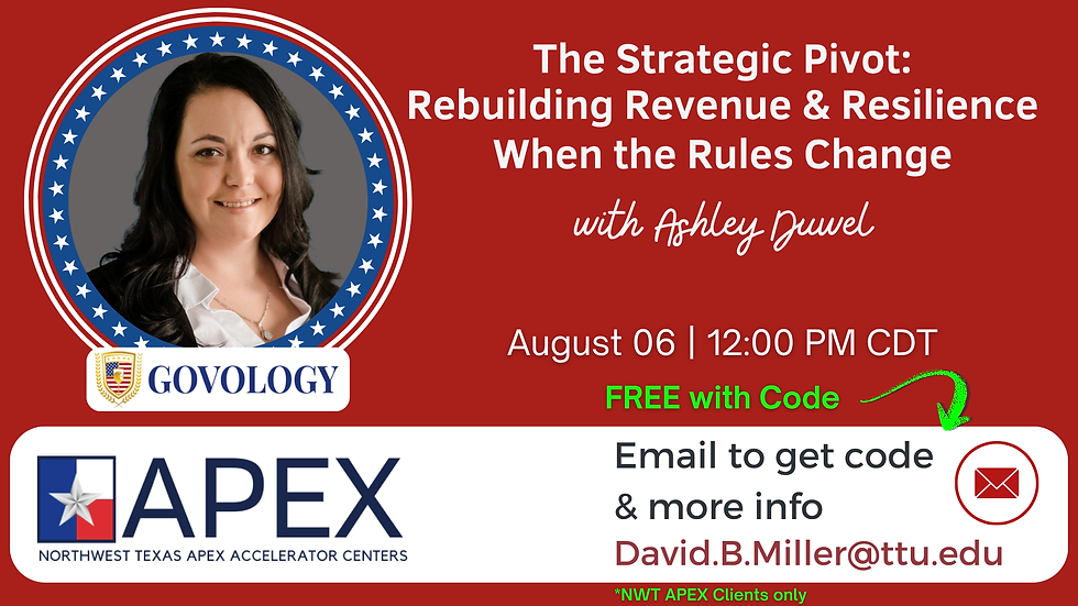 GOVOLOGY: The Strategic Pivot - Rebuilding Revenue & Resilience When the Rules Change
