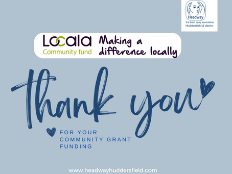 Locala Community Funding Grant - HUGE thanks