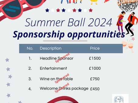Just one sponsorship package left for the Summer Ball fundraiser