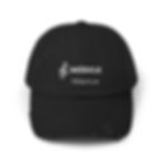 Música Tequila Distressed Cap, dark color hat, white logo
