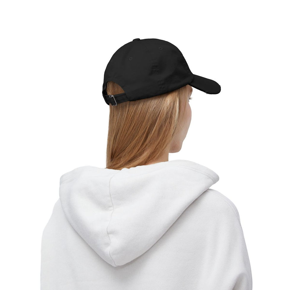 Thumbnail: Música Tequila Distressed Cap, dark color hat, white logo