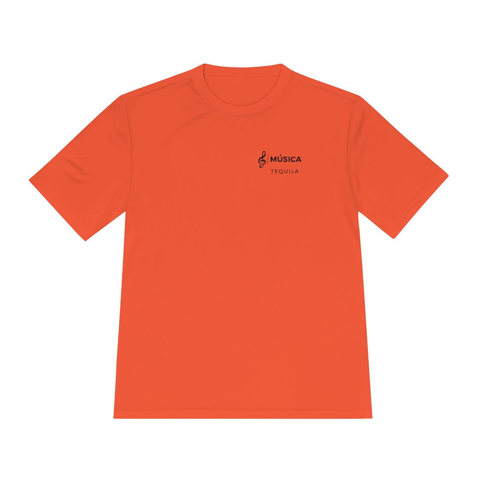 Miniatura: Unisex Moisture Wicking Musica Tee front and back