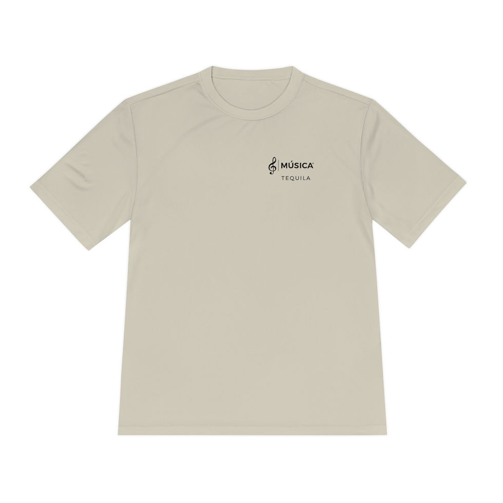 Thumbnail: Unisex Moisture Wicking Musica Tee front and back