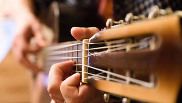 Guitar being played