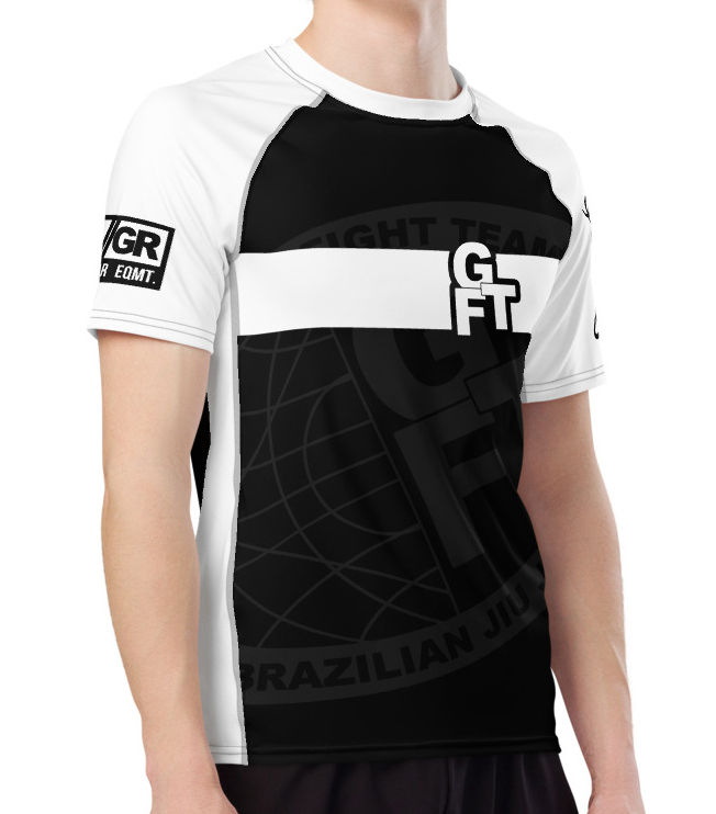 Thumbnail: GFTeam White Ranked Short Sleeve NO GI MMA Rashguards (Unisex)