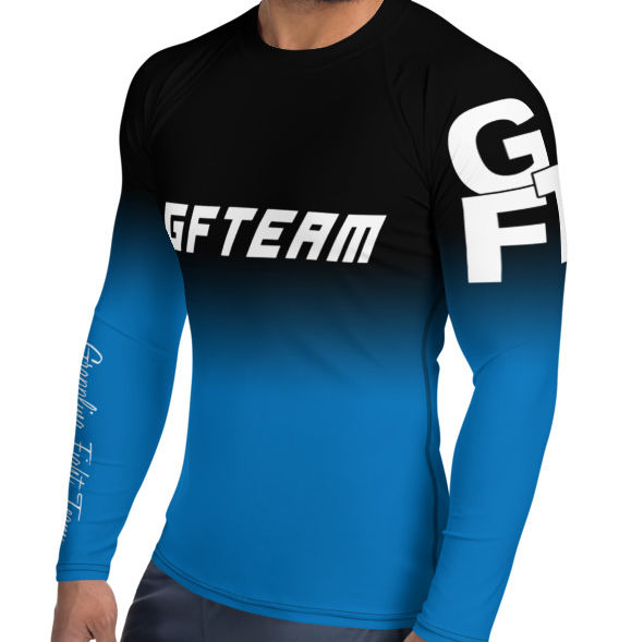 Thumbnail: Blue GFTEAM Long Sleeve NO GI MMA Rashguard