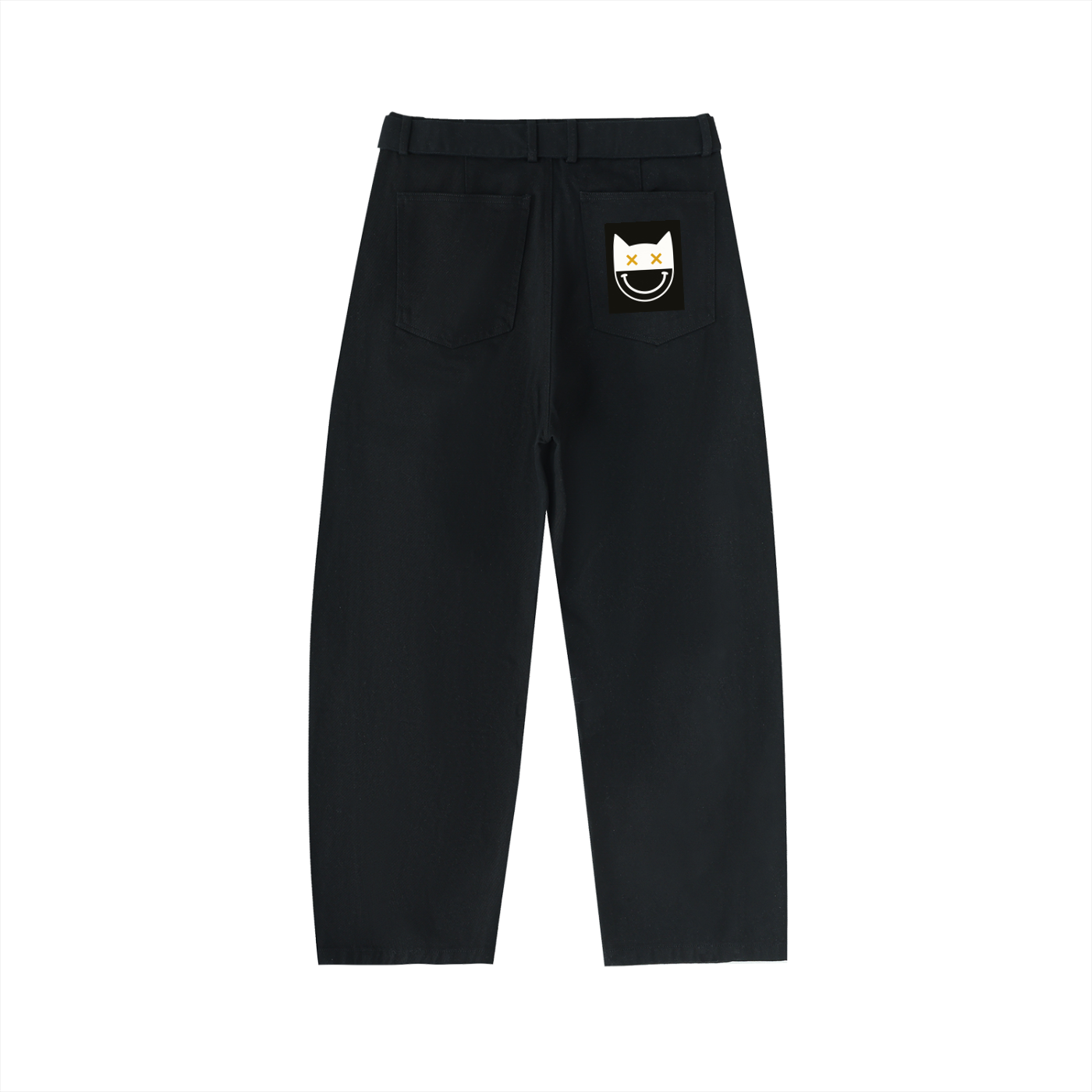 Belted Barrel-leg Chino Pants