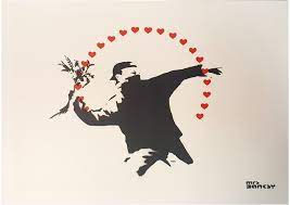 Flower thrower (Love) by Mrs Banksy