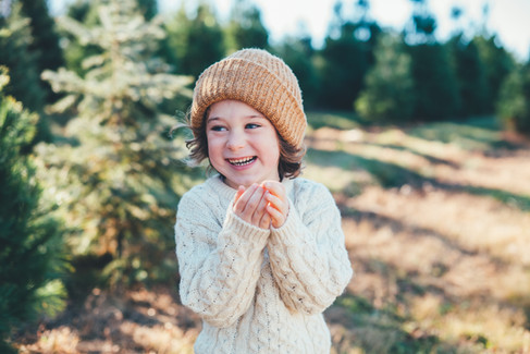 Autumn holiday card photos at local tree farm Pennsylvania