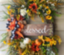 32" Blessed Pumpkin Wreath