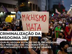 ADUR-RJ defende votação do PL da Misoginia antes do recesso parlamentar