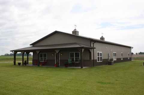 Custom DIY Barn with wrap-around porch