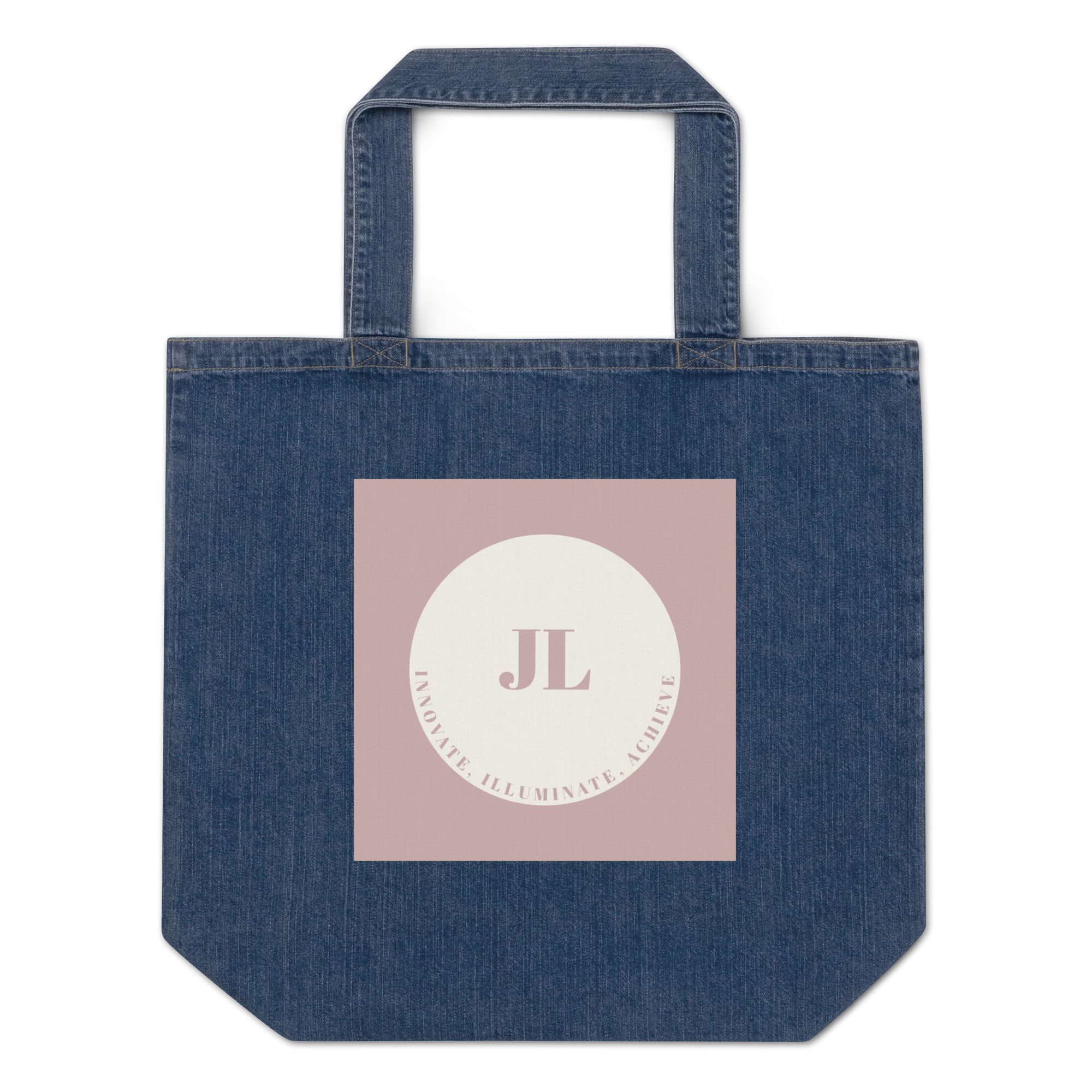 Organic denim tote bag