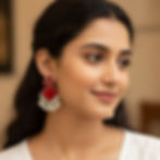 Colour Stone Monalisa Earrings by Estyle Jewels