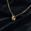 Thumbnail: Gold Ring Necklace with minimalist ring pendant artificial gold chain for women