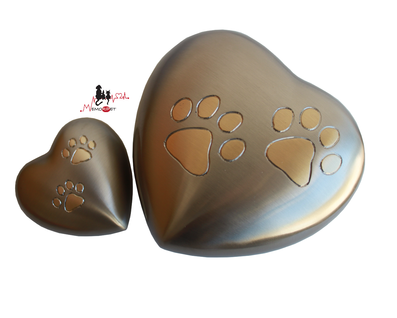 urne laiton gris et doré patte de animal, chien chat lapin oiseau hamster cendres incinération, animal domestique