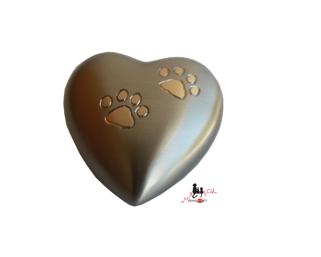 mini urne aluminium gris patte de animal, chien chat cendres incinération, animal domestique