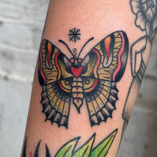 Traditional Butterfly Tattoo
