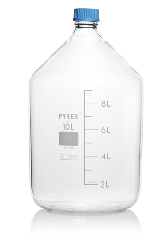 Pyrex Box Lab PYREX BOTTLES, MEDIA-LAB, WITH CAP AND POURING RING | lsscientific