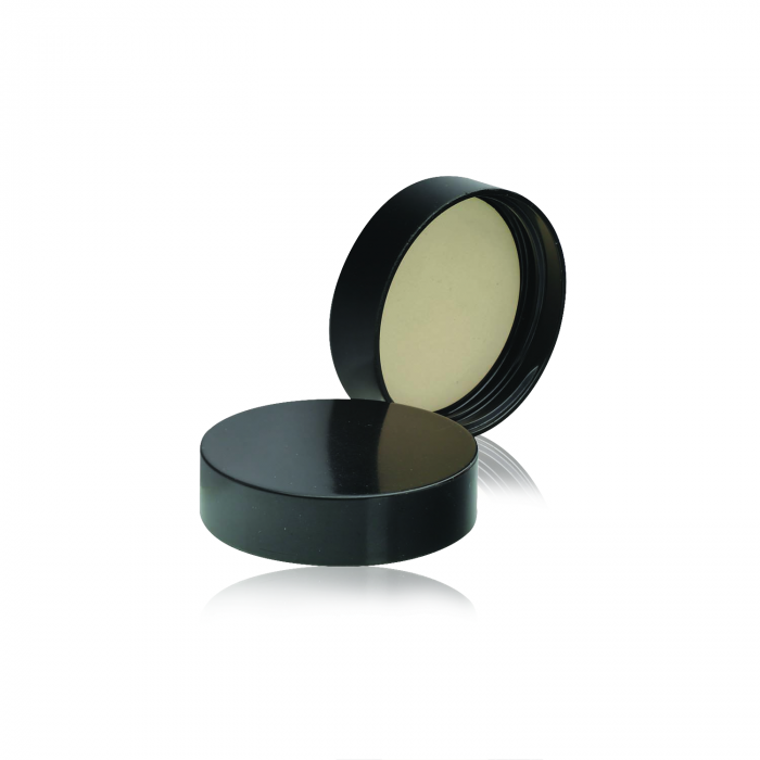 WHEATON Black Phenolic Screw Cap, 14B Rubber Liner, 48-400
