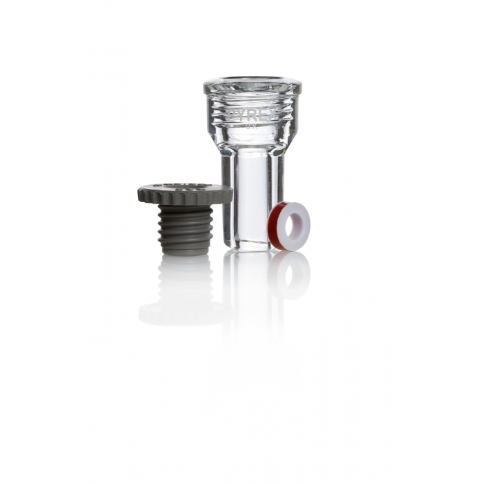 Torion Glass Screw Thread Joint, with plastic fitting & PTFE sheathed rubber